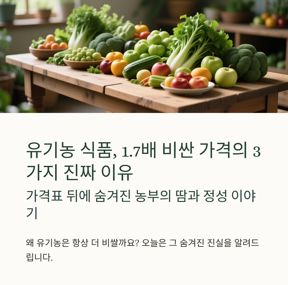 유기농제품에 1.7배 더 지불하는 심리