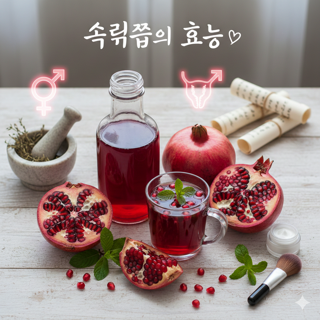 석류즙의 효능: 갱년기 여성부터 남성 건강까지! (천연 에스트로겐 & 항산화 성분 )