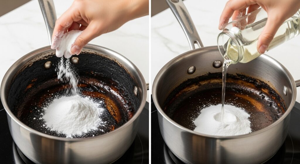 탄 냄비 닦는 법